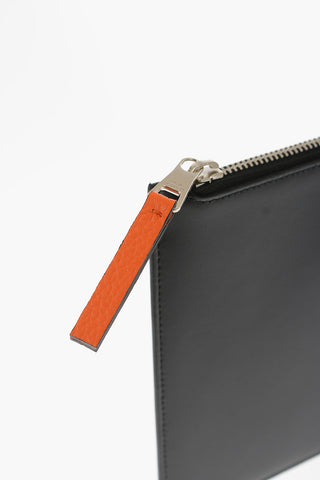 Leather SPLIT MONOGRAM Pouch with Zip Closure