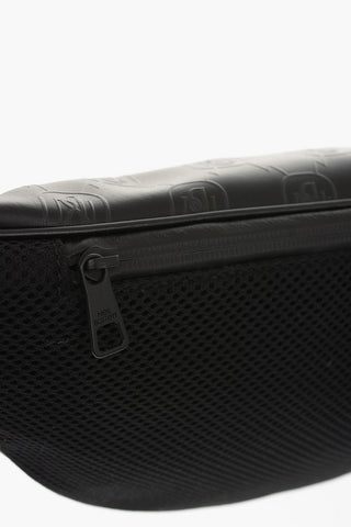 all over logo Leather PIERCED MONOGRAM Bum Bag