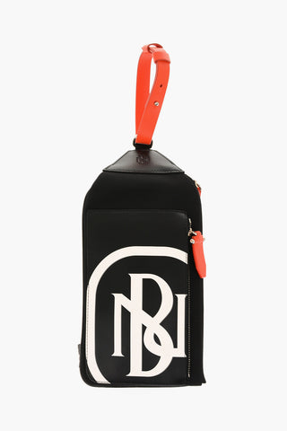 Fabric and Leather Unstructured PIERCED MONOGRAM SPLIT Bumbag