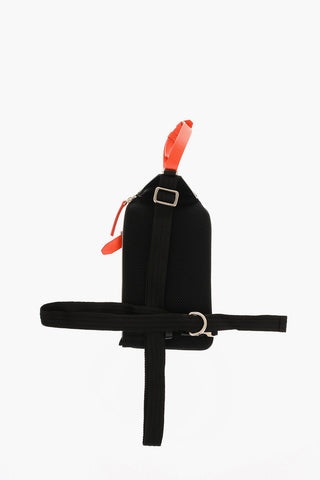 Fabric and Leather Unstructured PIERCED MONOGRAM SPLIT Bumbag
