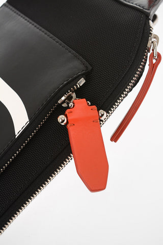 Fabric and Leather Unstructured PIERCED MONOGRAM SPLIT Bumbag