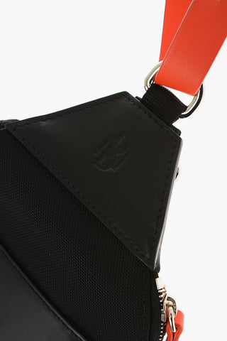 Fabric and Leather Unstructured PIERCED MONOGRAM SPLIT Bumbag