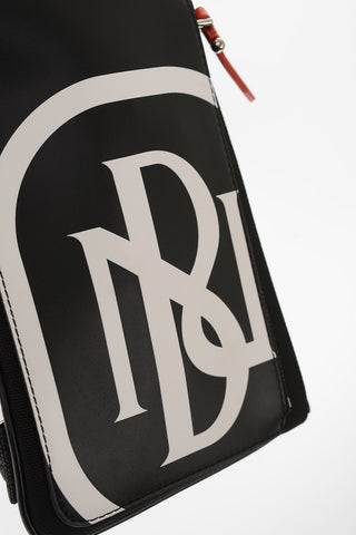 Fabric and Leather Unstructured PIERCED MONOGRAM SPLIT Bumbag