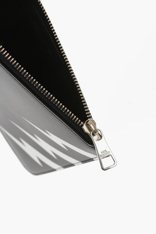 Leather Mini TIGER BOLT Pouch with Zip Closure