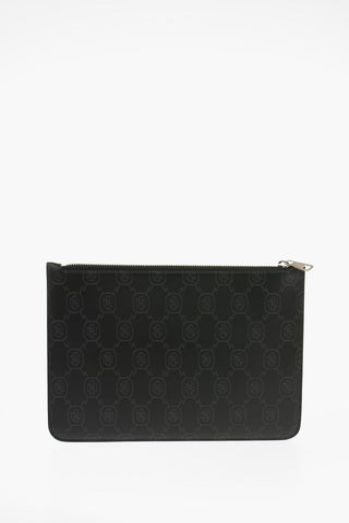 Pouch MONOGRAM ALL-OVER in Pelle con Chiusura Zip