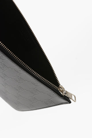 Pouch MONOGRAM ALL-OVER in Pelle con Chiusura Zip