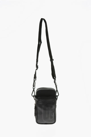 Fabric and Leather MONOGRAM SPLIT Bag with Removable Shoulder Strap