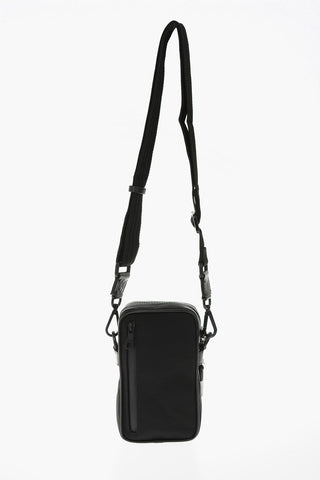 Fabric and Leather MONOGRAM SPLIT Bag with Removable Shoulder Strap