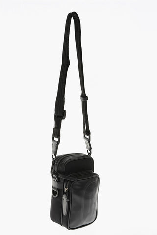 Fabric and Leather MONOGRAM SPLIT Bag with Removable Shoulder Strap