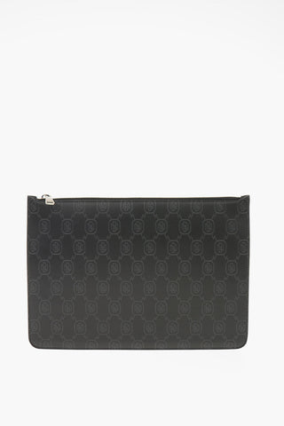 Leather MONOGRAM ALL-OVER Pouch with Zip Closure