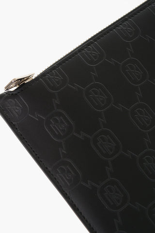 Leather MONOGRAM ALL-OVER Pouch with Zip Closure