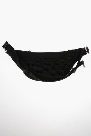 Fabric and Leather PIERCED GRAFFITI LOGO Bum Bag