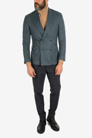 giacca doppio petto ACADEMY SOFT in seta e cashmere