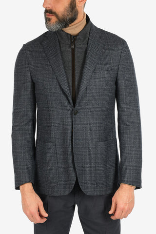 ID blazer IDENTITY tartan in lana vergine
