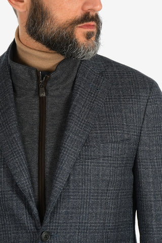 ID blazer IDENTITY tartan in lana vergine