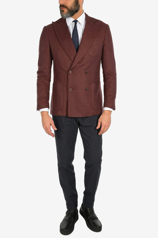 silk and cashmere ACADEMY double-breasted blazer