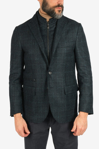 ID tartan IDENTITY 2-button blazer