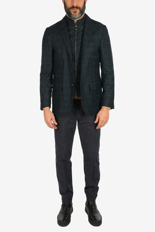 ID tartan IDENTITY 2-button blazer