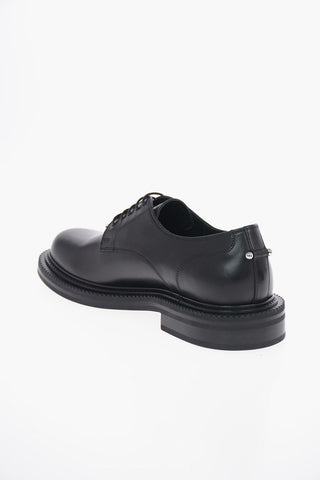 Leather PIERCED MONOGRAM Derby Shoes