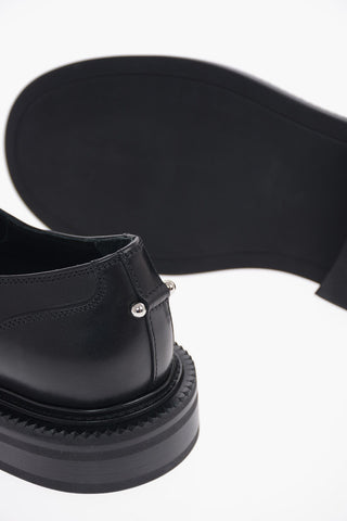 Leather PIERCED MONOGRAM Derby Shoes