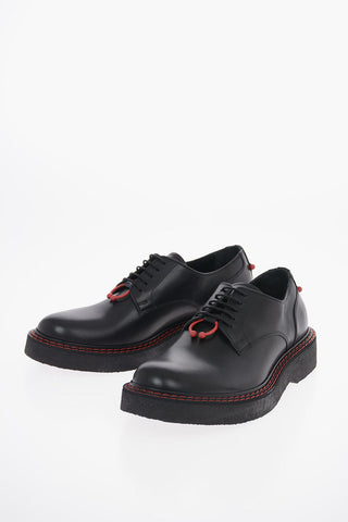 Leather MONOGRAM PIERCED PUNK Derby Shoes