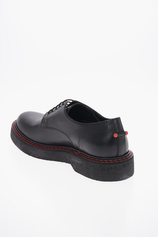 Leather MONOGRAM PIERCED PUNK Derby Shoes