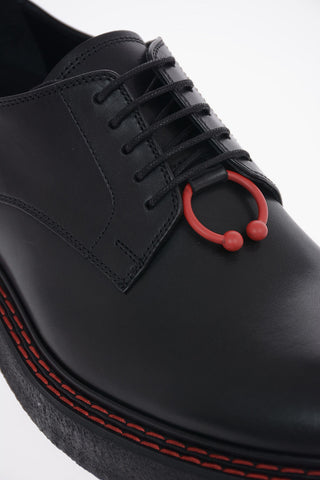 Leather MONOGRAM PIERCED PUNK Derby Shoes