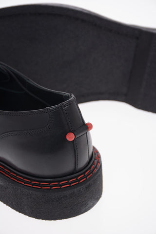 Leather MONOGRAM PIERCED PUNK Derby Shoes