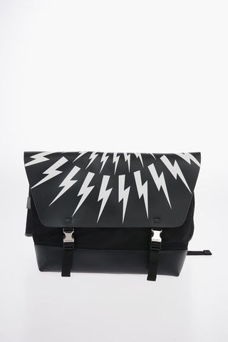 Borsa Messanger FAIRISLE THUNDERBOLT in Tessuto e Pelle