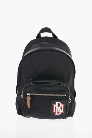 Fabric PIERCED MONOGRAM VARSITY Backpack with Leather Details