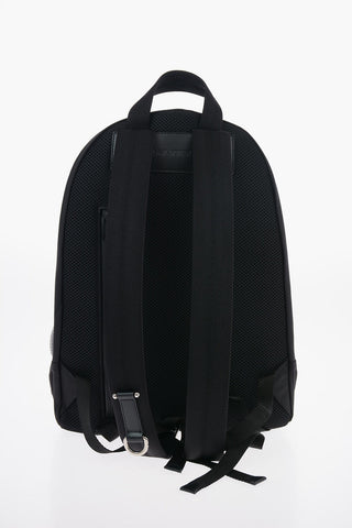 Fabric PIERCED MONOGRAM VARSITY Backpack with Leather Details