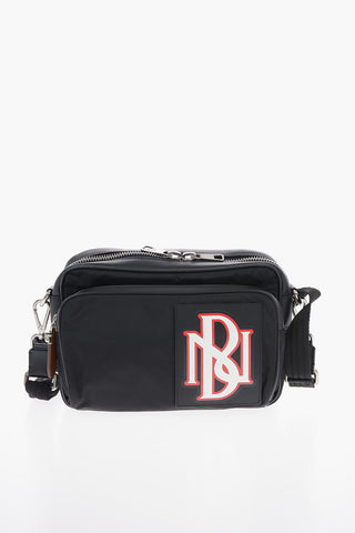 Fabric PIERCED MONOGRAM VARSITY Crossbody Bag with Leather Trimmings
