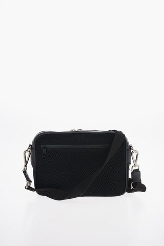 Fabric PIERCED MONOGRAM VARSITY Crossbody Bag with Leather Trimmings