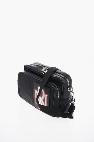 Fabric PIERCED MONOGRAM VARSITY Crossbody Bag with Leather Trimmings