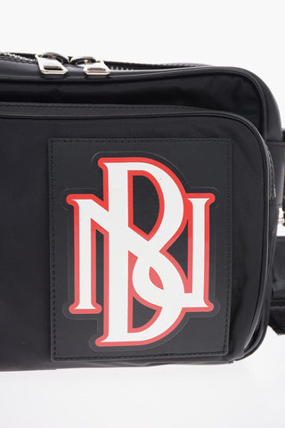Fabric PIERCED MONOGRAM VARSITY Crossbody Bag with Leather Trimmings