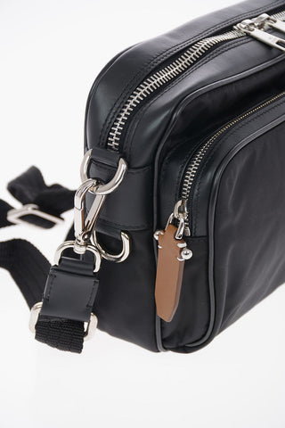 Fabric PIERCED MONOGRAM VARSITY Crossbody Bag with Leather Trimmings