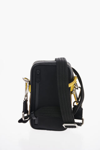 PIERCED HYBRID FLIGHT Crossbody Bag with Leather Trimmings