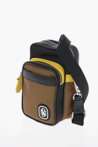 PIERCED HYBRID FLIGHT Crossbody Bag with Leather Trimmings