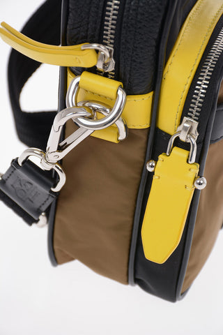 PIERCED HYBRID FLIGHT Crossbody Bag with Leather Trimmings