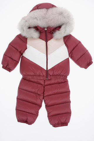 Real Fur Details BLANDINE Set Down Jacket and Pants