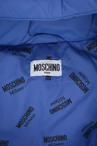 Logo Printed Hooded Down Jacket