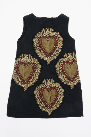 brocade and matelassé dress