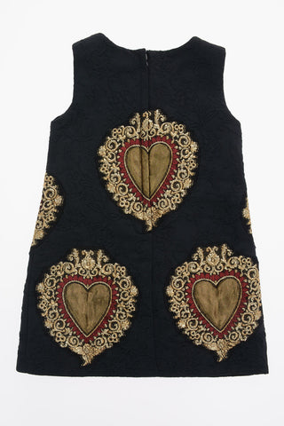 brocade and matelassé dress
