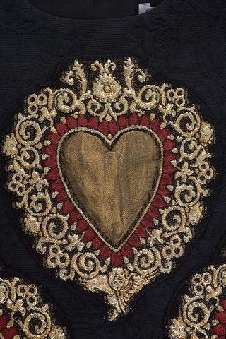 brocade and matelassé dress
