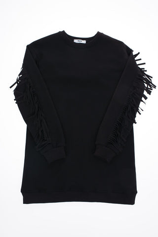 Vestito in Felpa con Frange