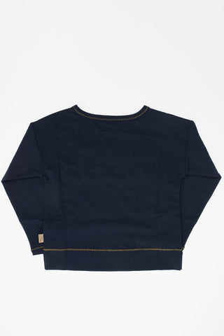 Logo-Embroidery Crew-Neck Sweater
