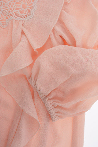 Ruffled Dress with Lace Detail