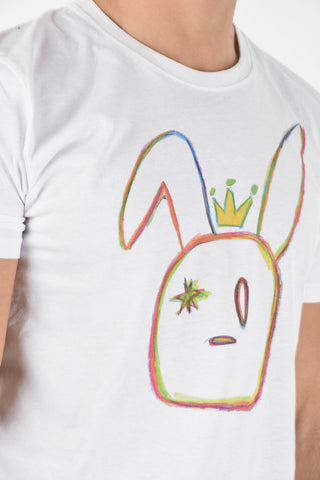 Rainbow Rabbit Printed Crew-Neck T-Shirt