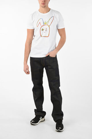 Rainbow Rabbit Printed Crew-Neck T-Shirt