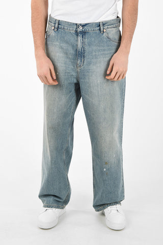 Acid Wash Printed Wide RE REPAINTING Jeans 27cm